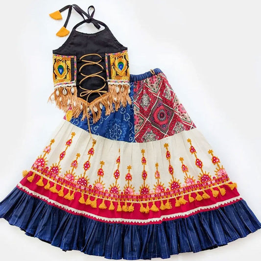 Morpankh Multicolour Chaniya Choli for Girls