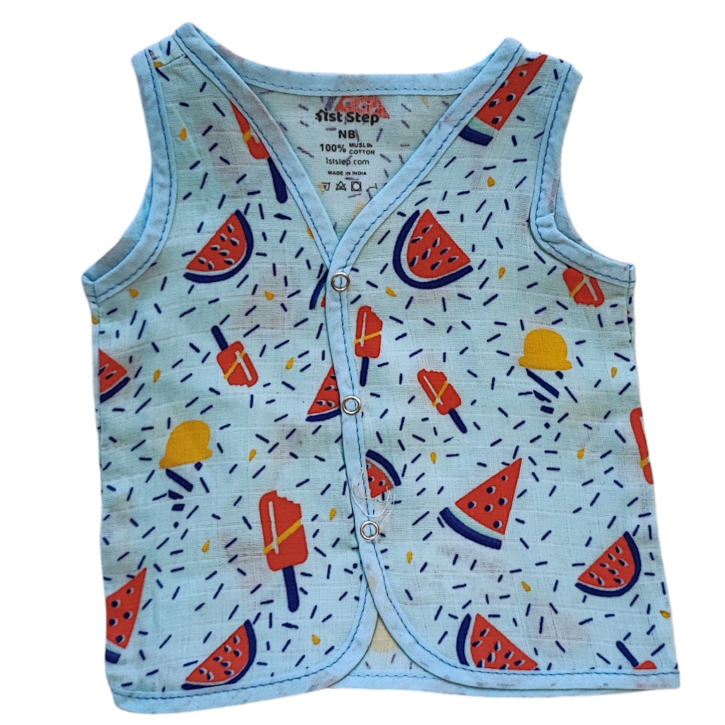 Cotton Muslin Sleeveless Jhabla- Set of 6