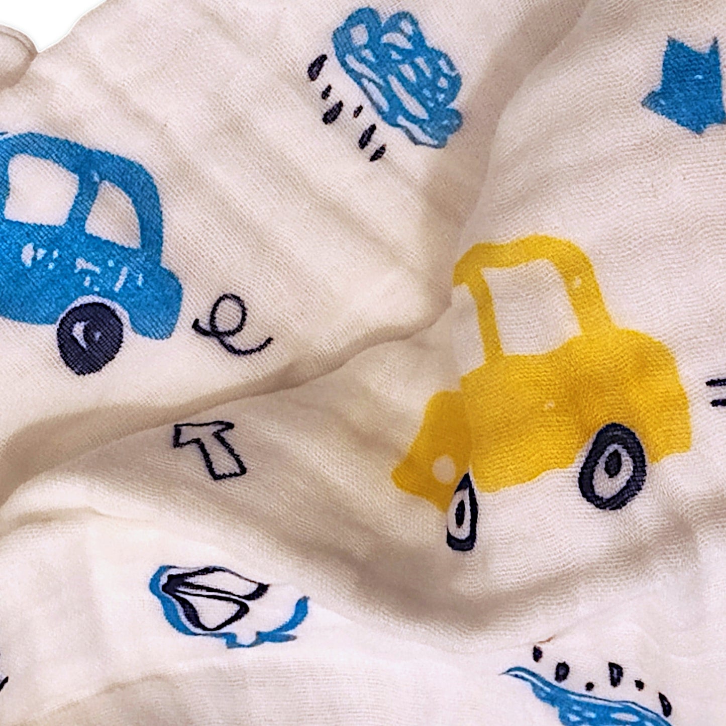 Car print Cotton Muslin Baby Bath Super Soft towel