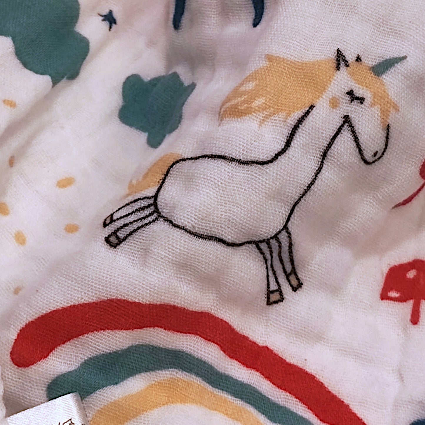 Unicorn print Cotton Muslin Baby Bath Super Soft towel