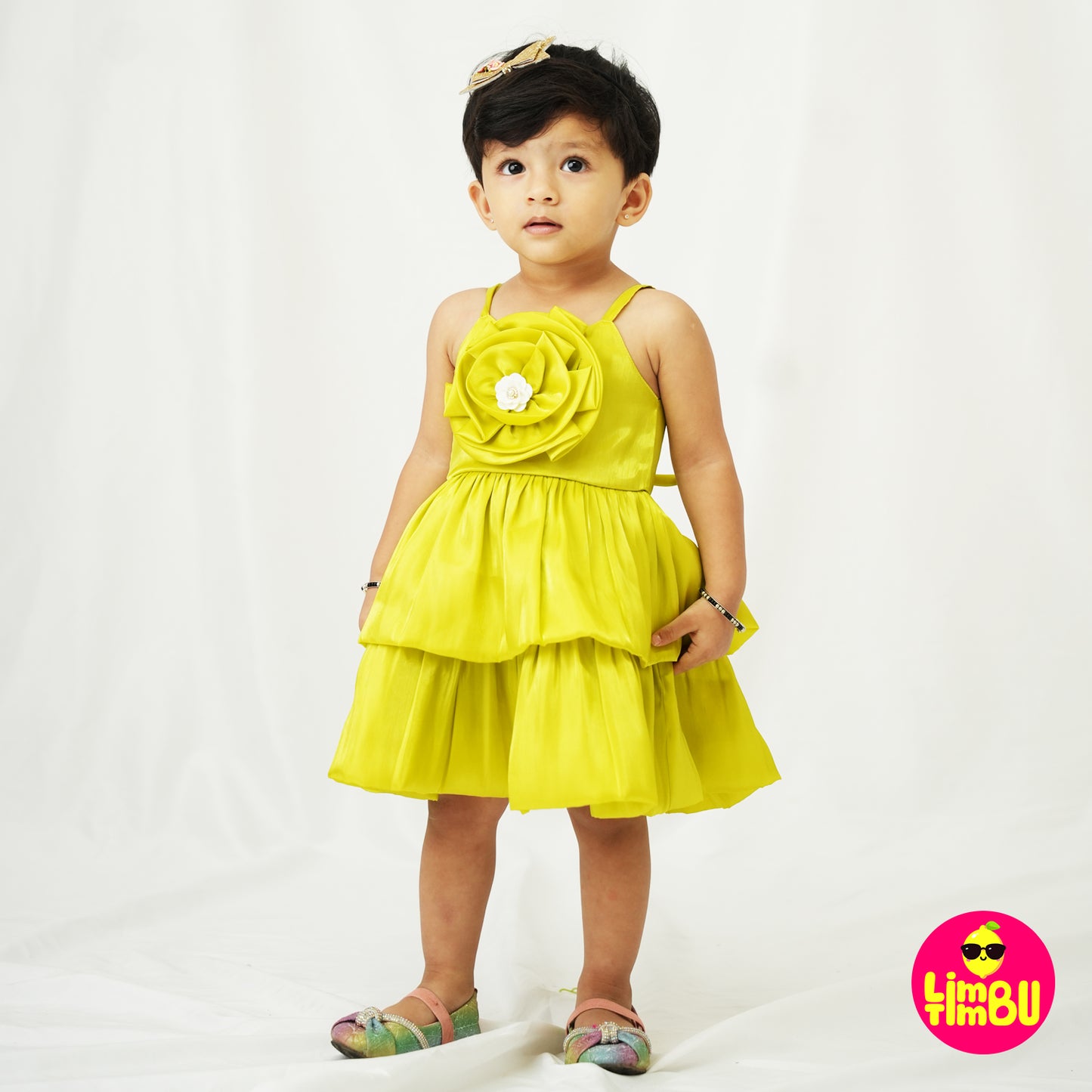 Limbu Timbu - Sleeveless Party Frock Green