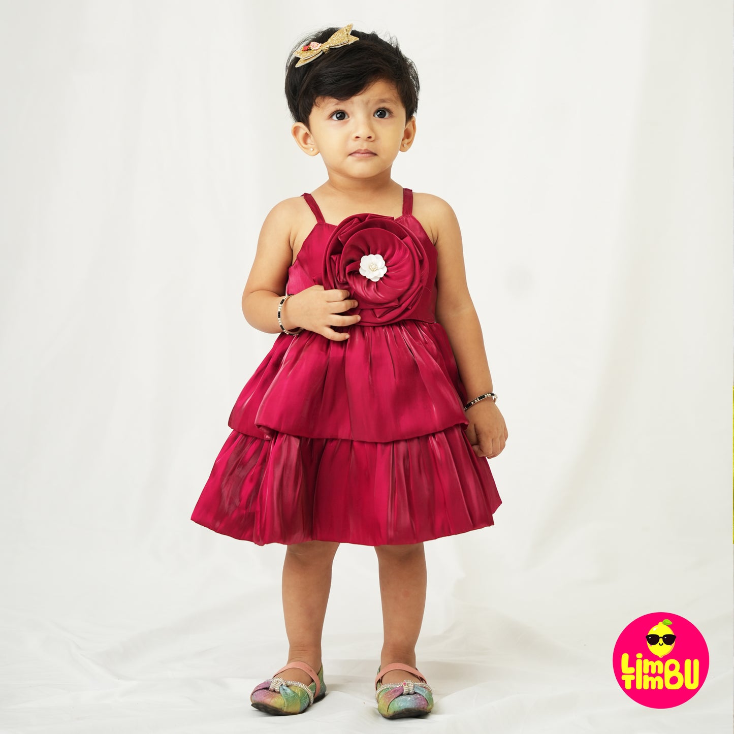 Limbu Timbu - Sleeveless Party Frock Red