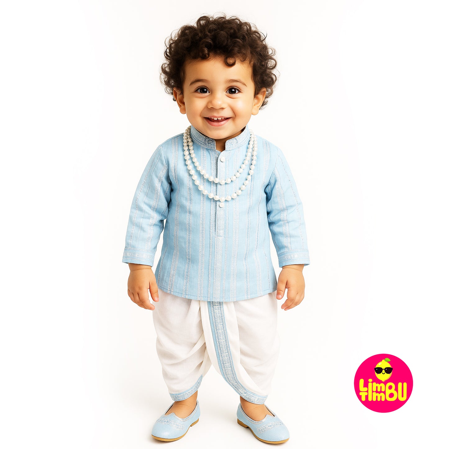 Limbu Timbu -Traditional Blue Kurta Set for a Boy