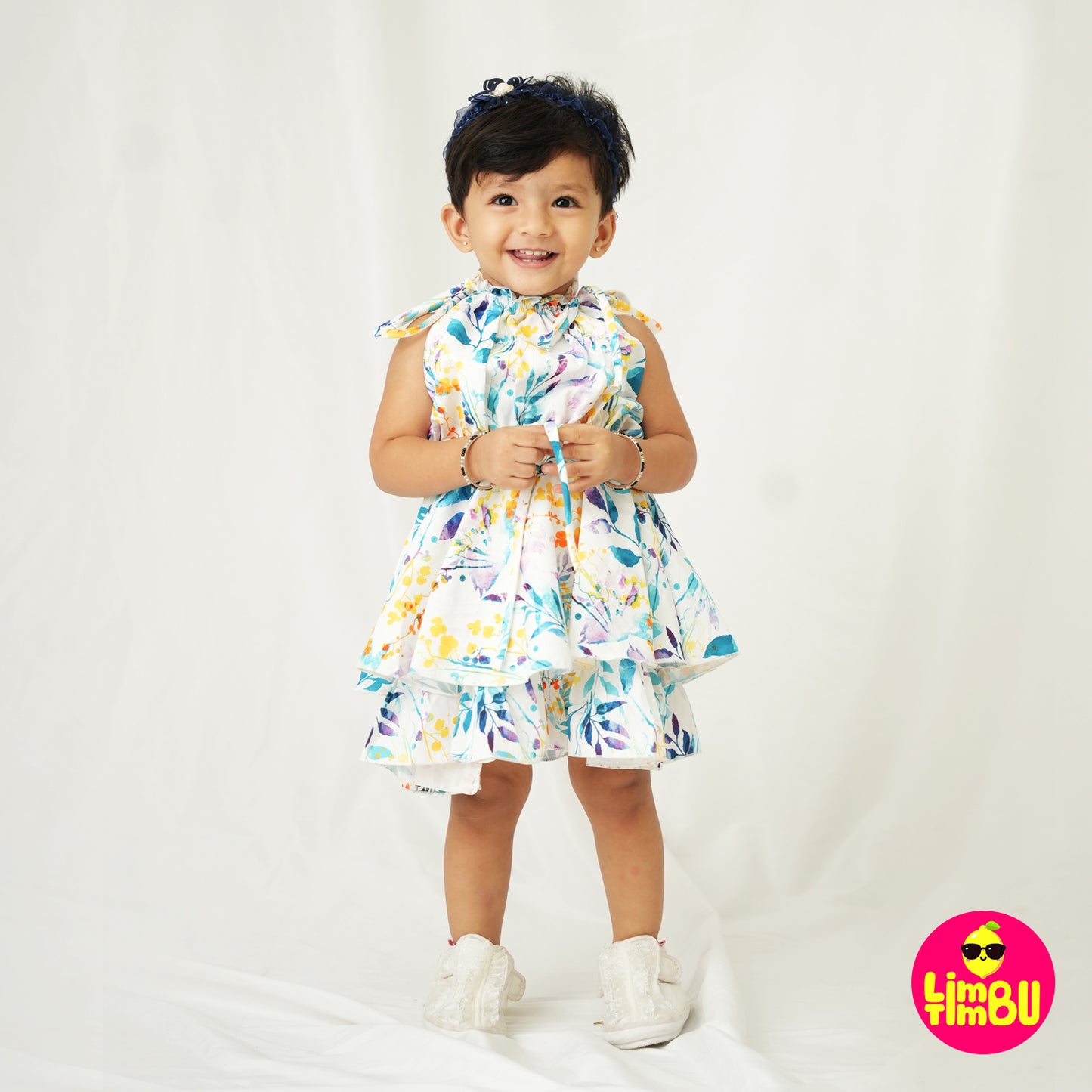 Limbu Timbu- Floral Print Casual Frock- Rama