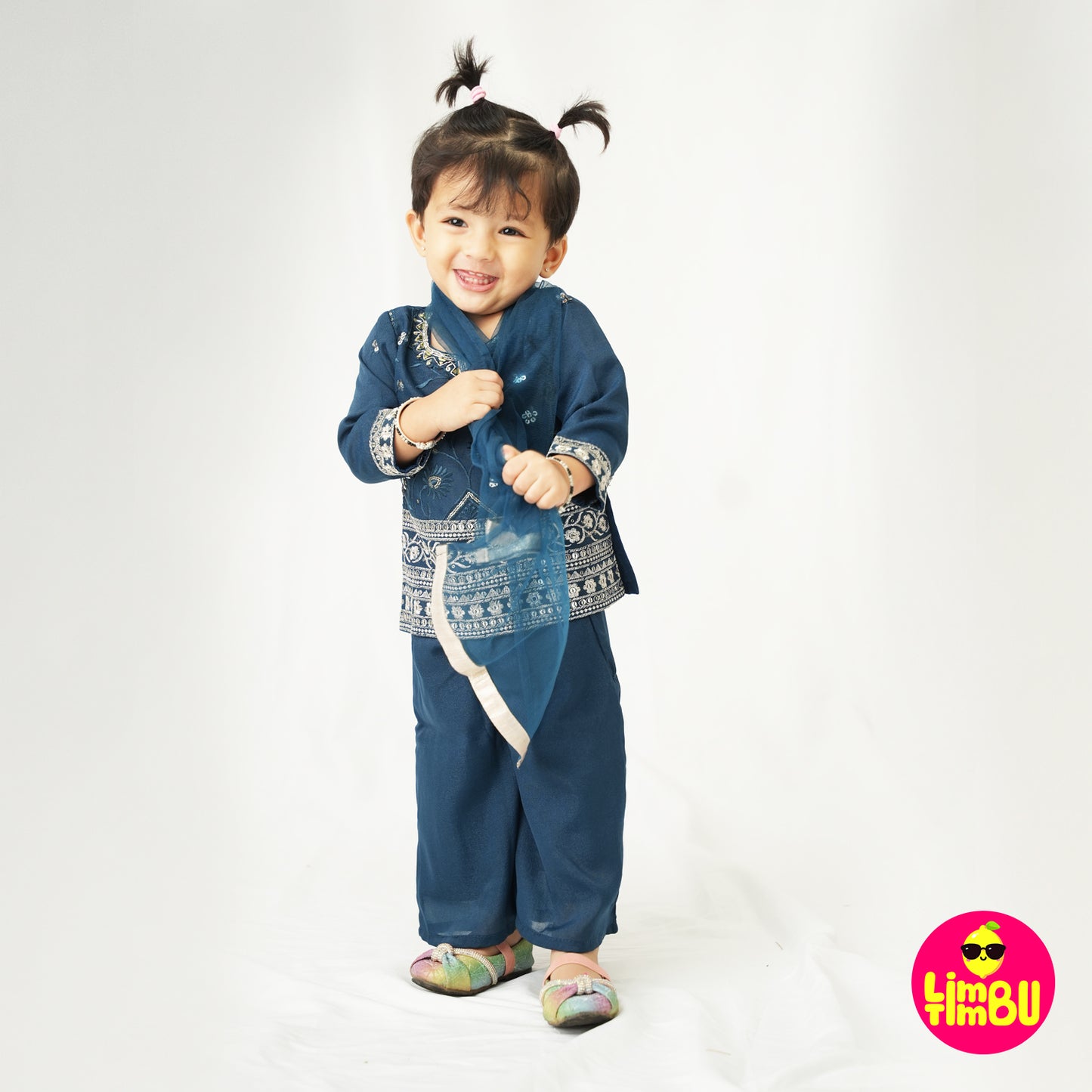 Limbu Timbu -Traditional Palazo Set Deep Blue