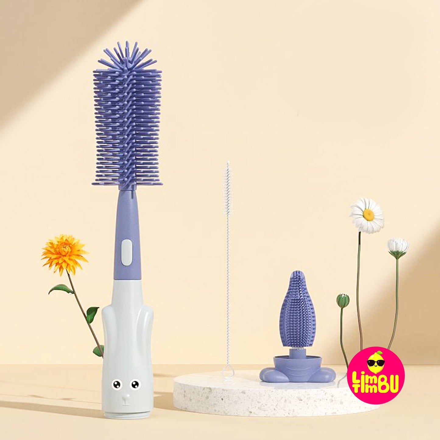3 In 1 Silicone Brush Baby Bottle Cleaner Brush