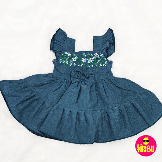 1467 Cotton Frock - Blue