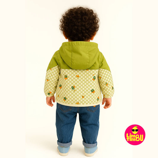 Limbu Timbu - Loose Fit Olive Green Casual 3 pc Set for boy