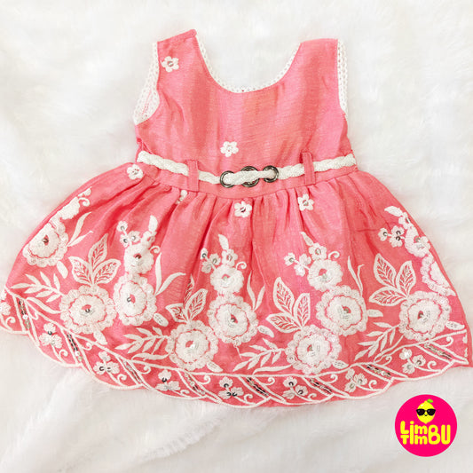 1458 Cotton Frock - Peach