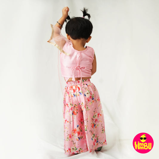 Limbu Timbu -Traditional Palazo Set Baby Pink