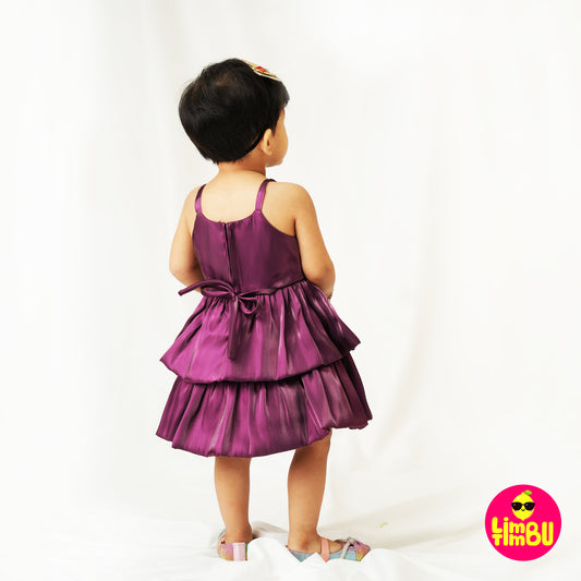 Limbu Timbu - Sleeveless Party Frock Wine