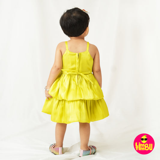 Limbu Timbu - Sleeveless Party Frock Green