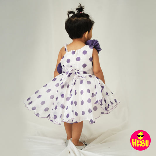 Limbu Timbu -Polka Dots Purple Party Frock
