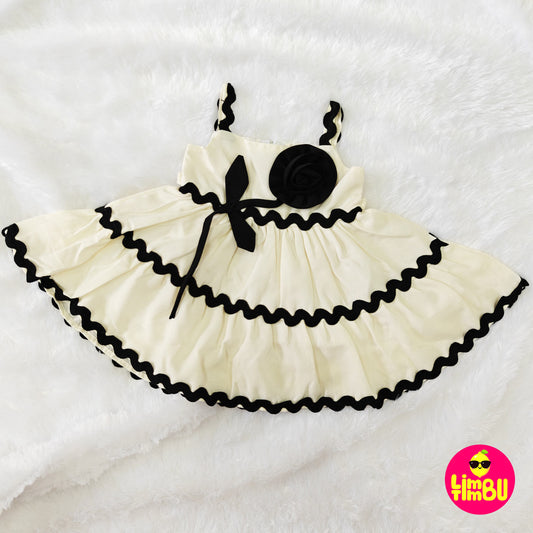 1473 Cotton Frock - White