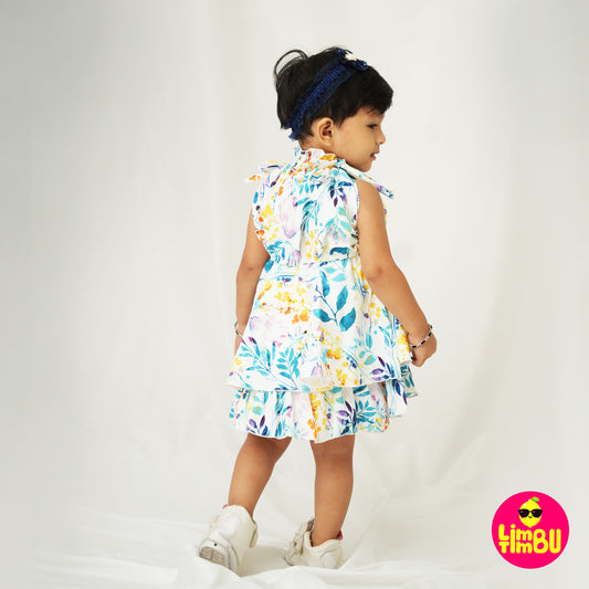 Limbu Timbu- Floral Print Casual Frock- Rama