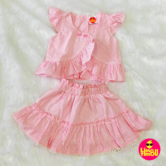 K2086 skirt top-Pink