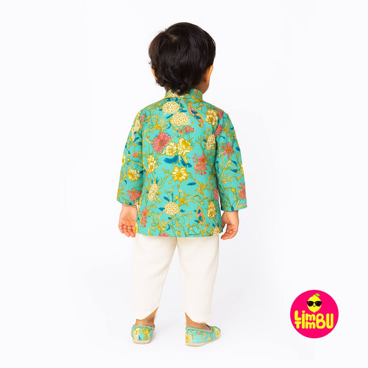 Limbu Timbu -Traditional Printed Pista Kurta Set