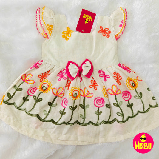 1427 White Frock - Rani