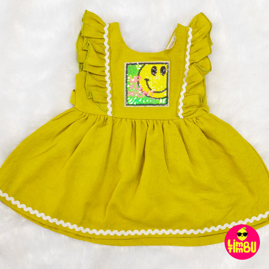 1465 Cotton Frock - Green