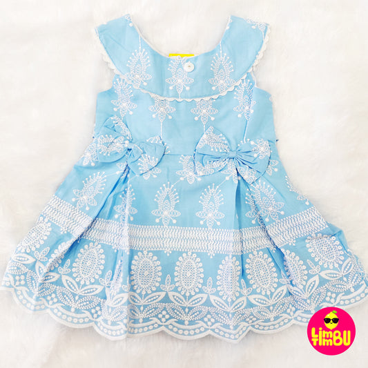 1380 Cotton Frock - Blue