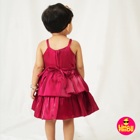 Limbu Timbu - Sleeveless Party Frock Red