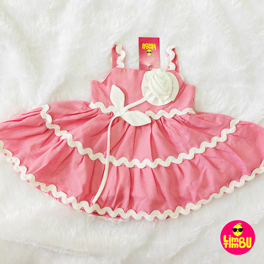 1473 Cotton Frock - Pink