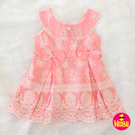 1380 Cotton Frock - Pink