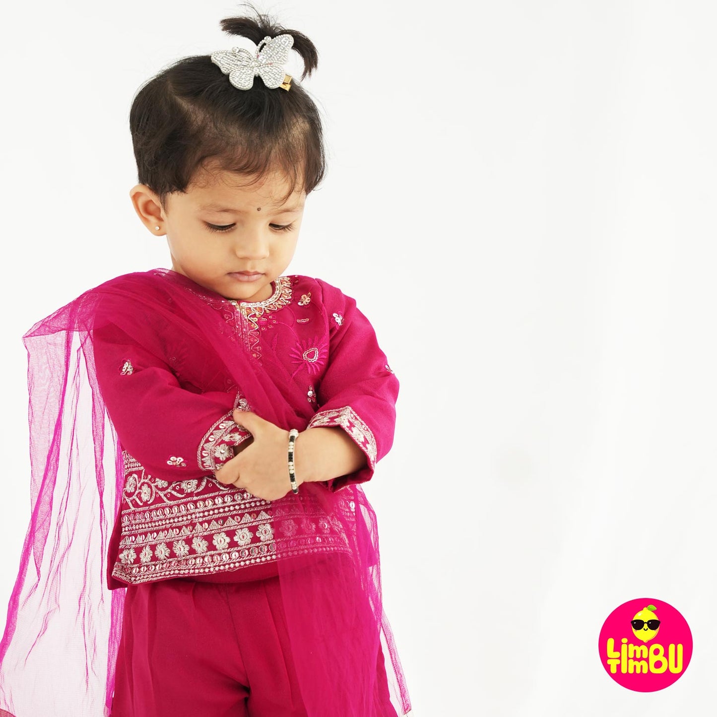Limbu Timbu -Traditional Palazo Set Rani Pink