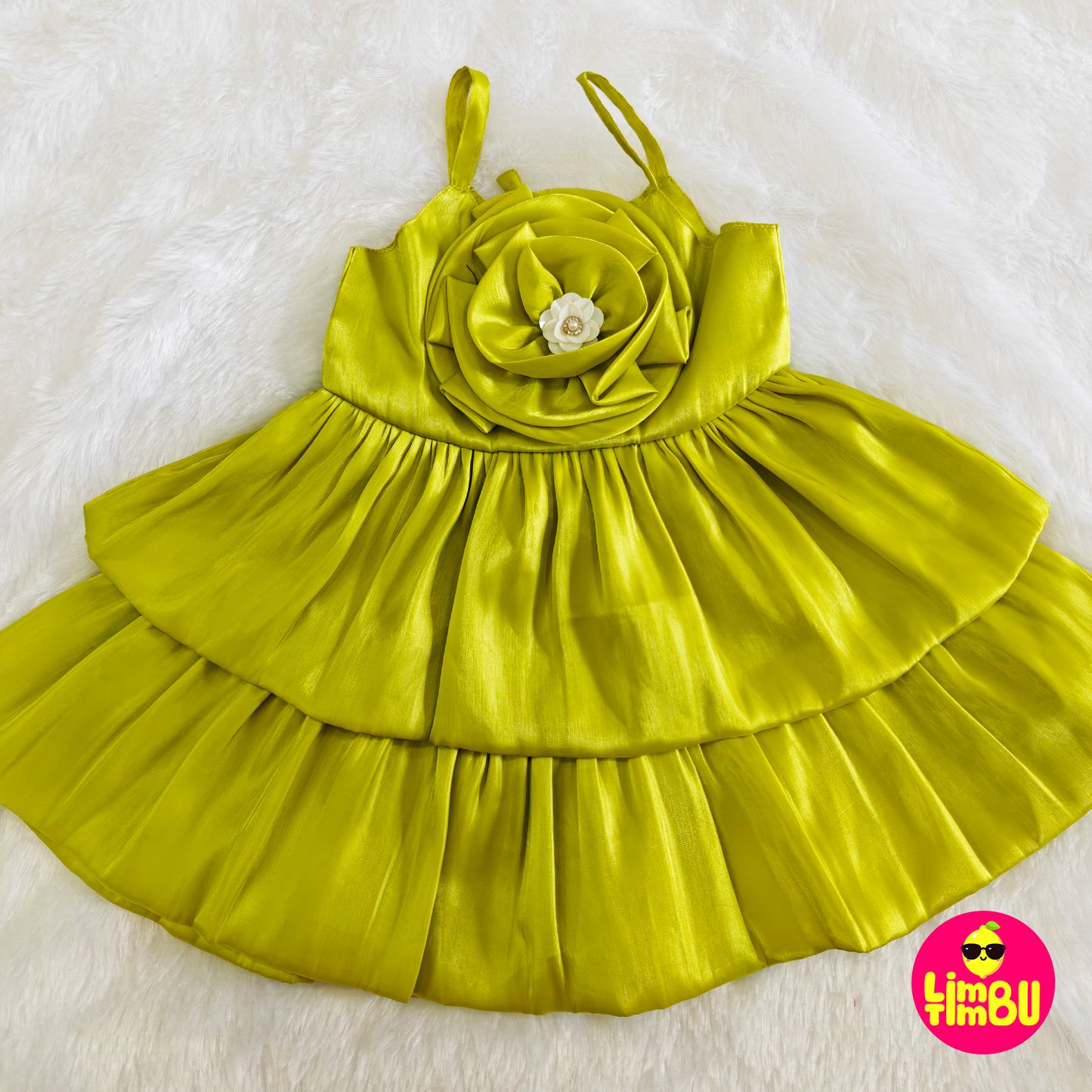 Limbu Timbu - Sleeveless Party Frock Green
