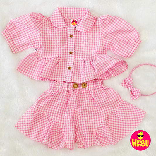 K2085 Divider skirt top-Pink