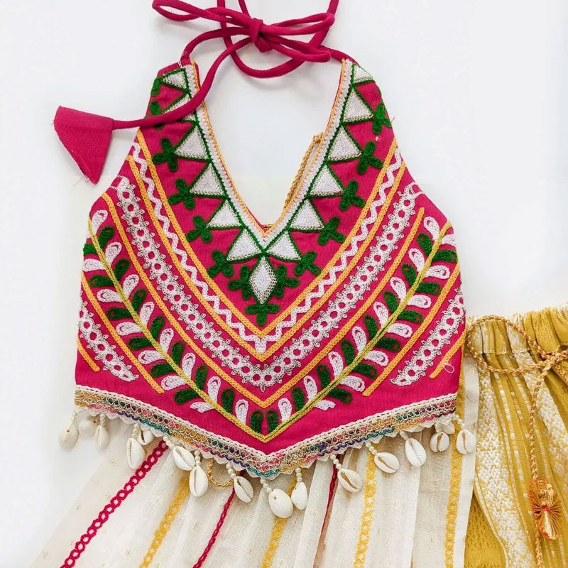 Methi Yellow Maharani Baby Girl Chaniya Choli