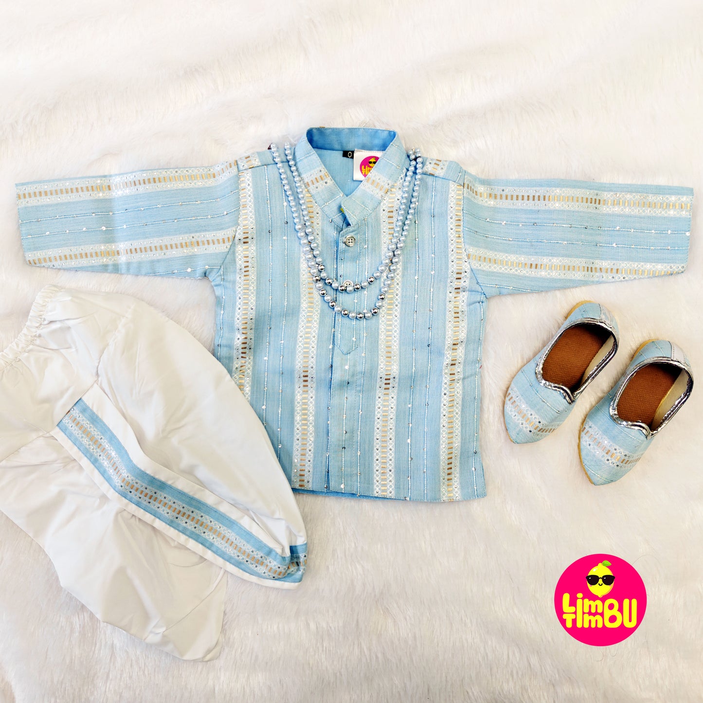Limbu Timbu -Traditional Blue Kurta Set for a Boy