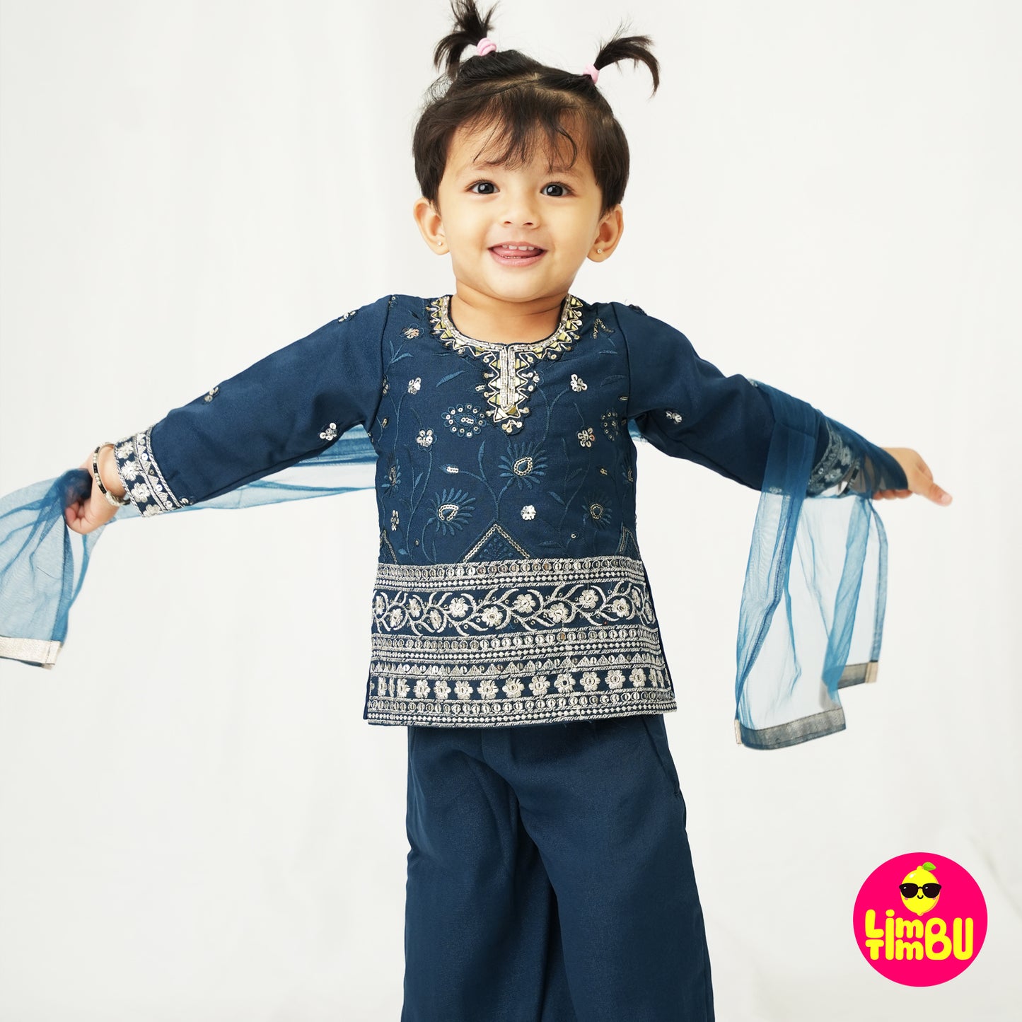 Limbu Timbu -Traditional Palazo Set Deep Blue