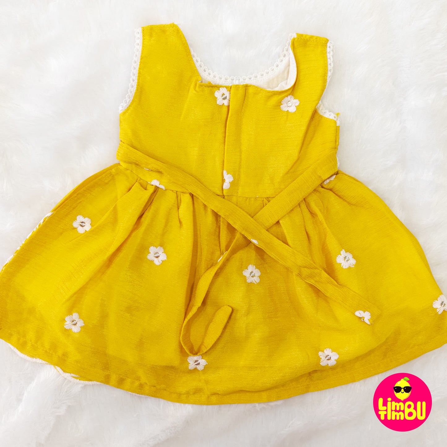 1458 Cotton Frock - Yellow