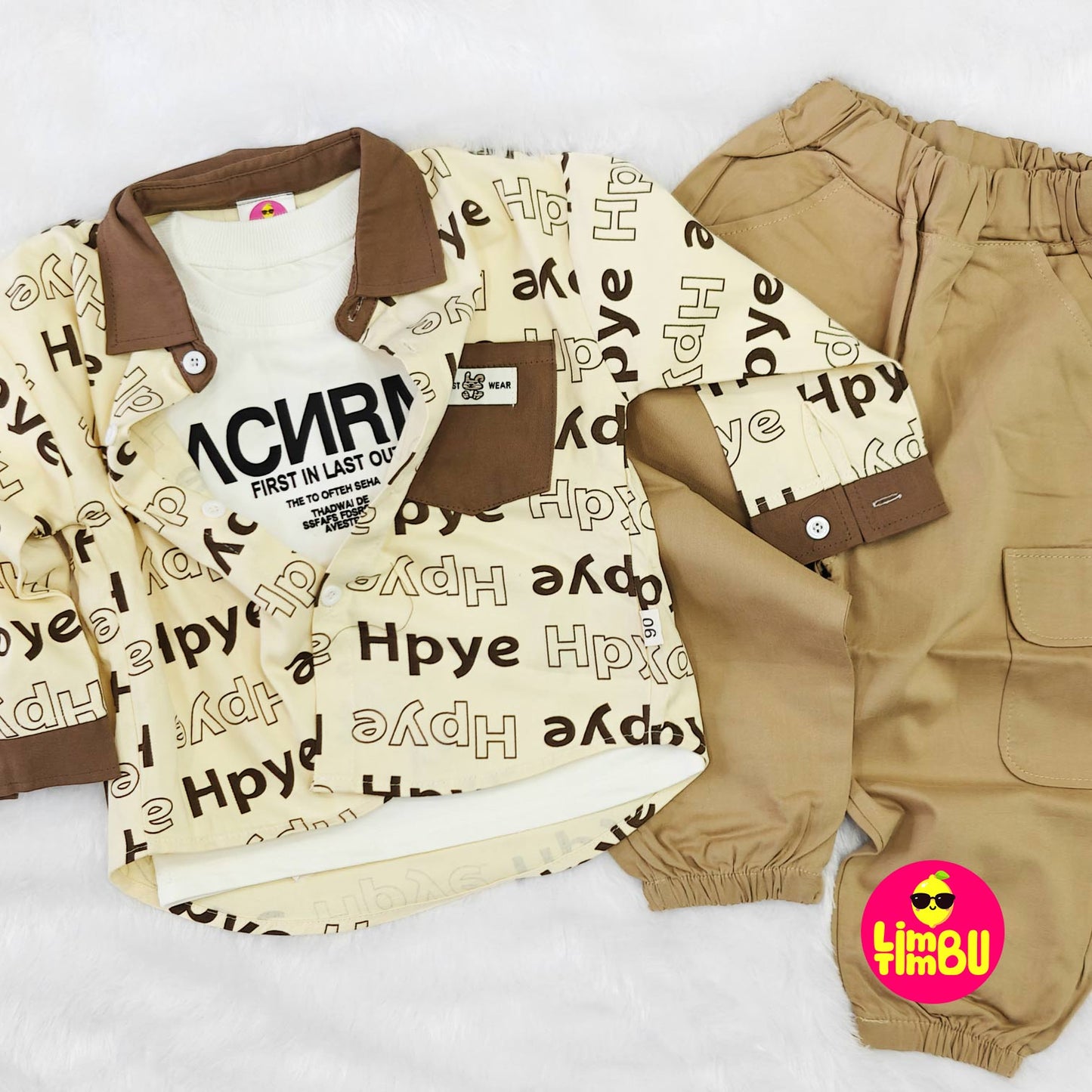 Limbu Timbu - Coffee Loose Fit Casual 3 pc Set