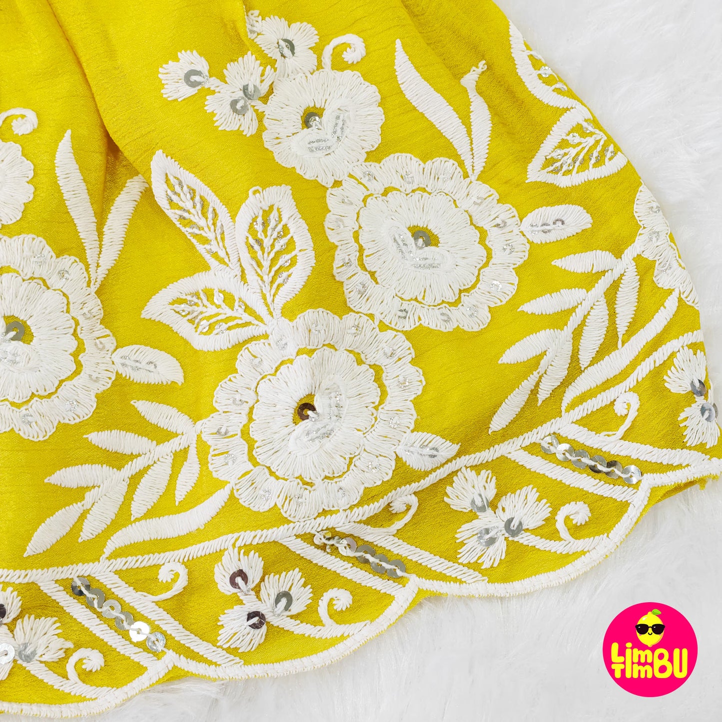 1458 Cotton Frock - Yellow