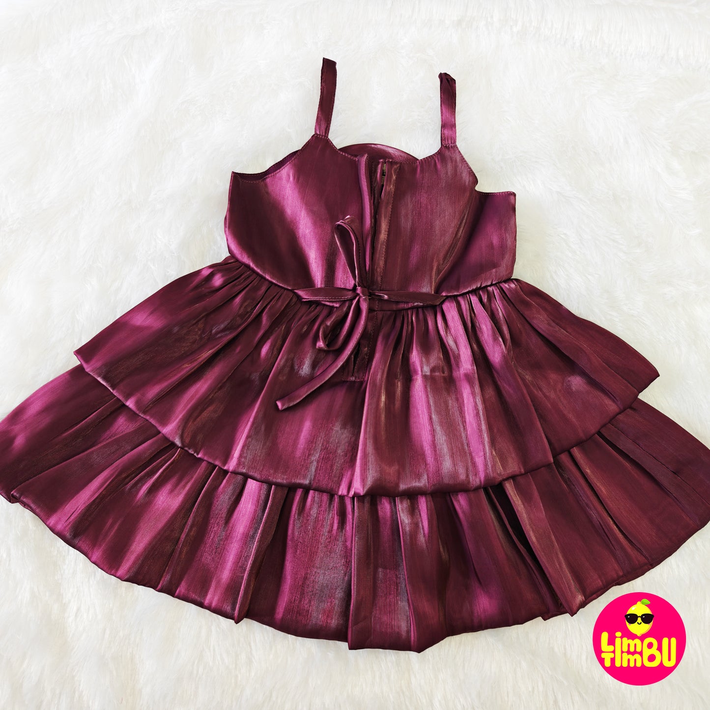 Limbu Timbu - Sleeveless Party Frock Wine