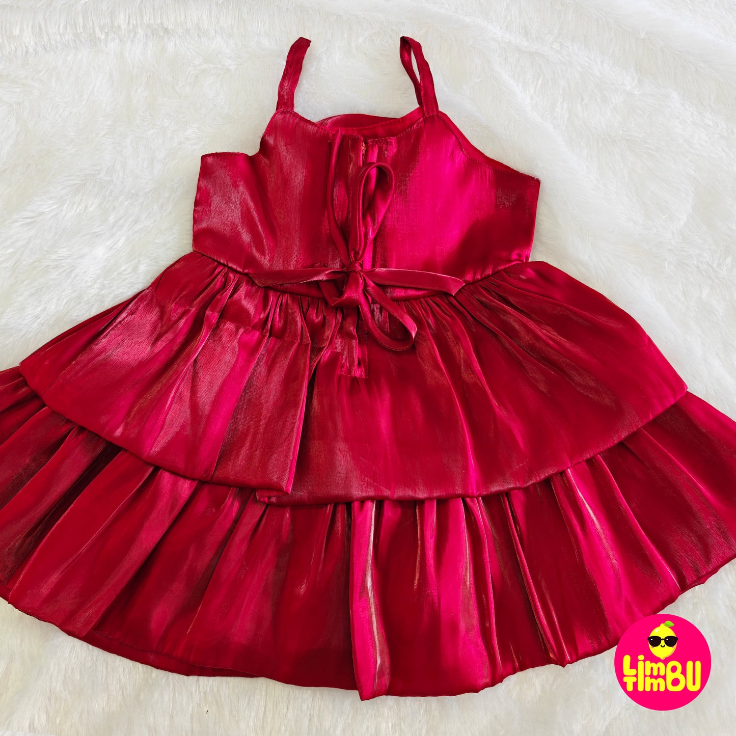 Limbu Timbu - Sleeveless Party Frock Red