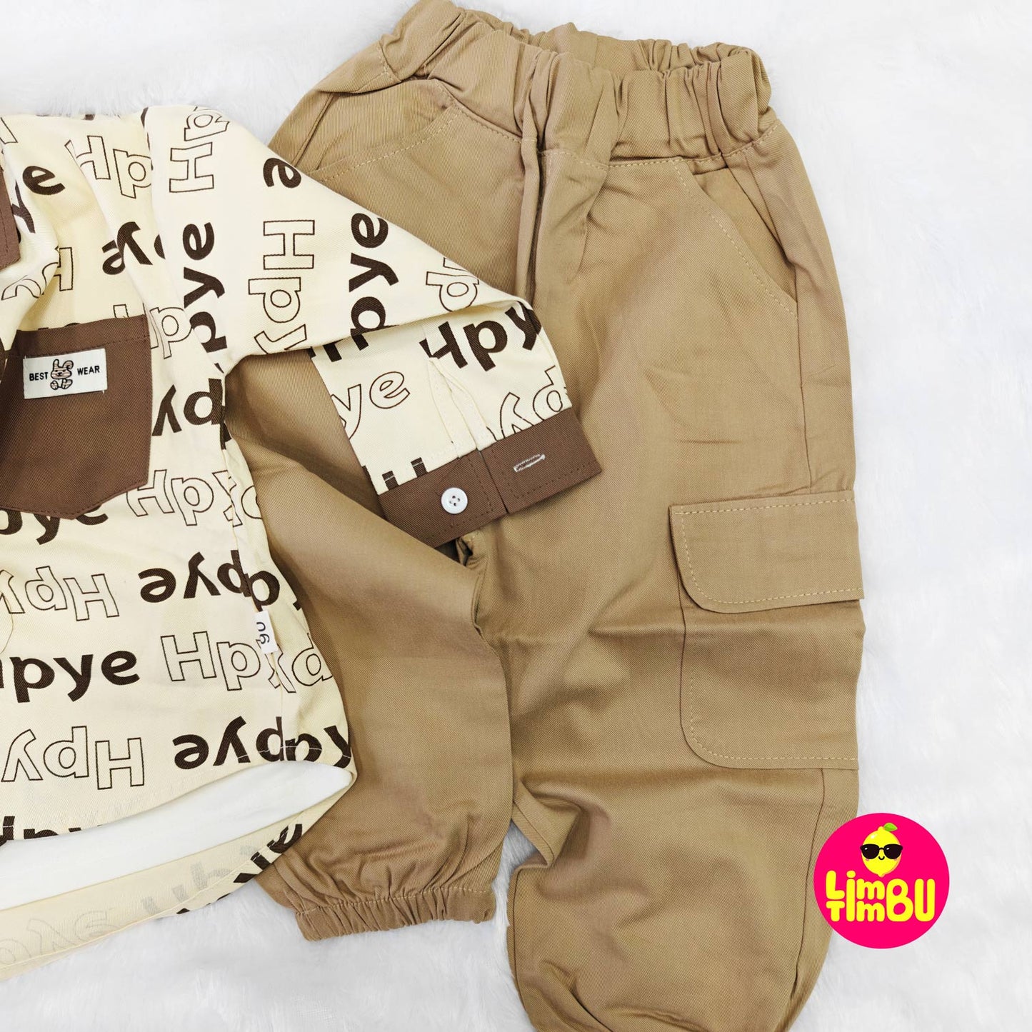 Limbu Timbu - Coffee Loose Fit Casual 3 pc Set