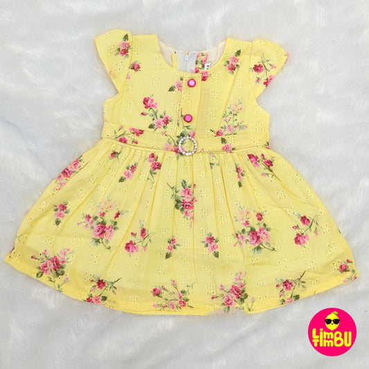 626 Cotton Frock- Yellow