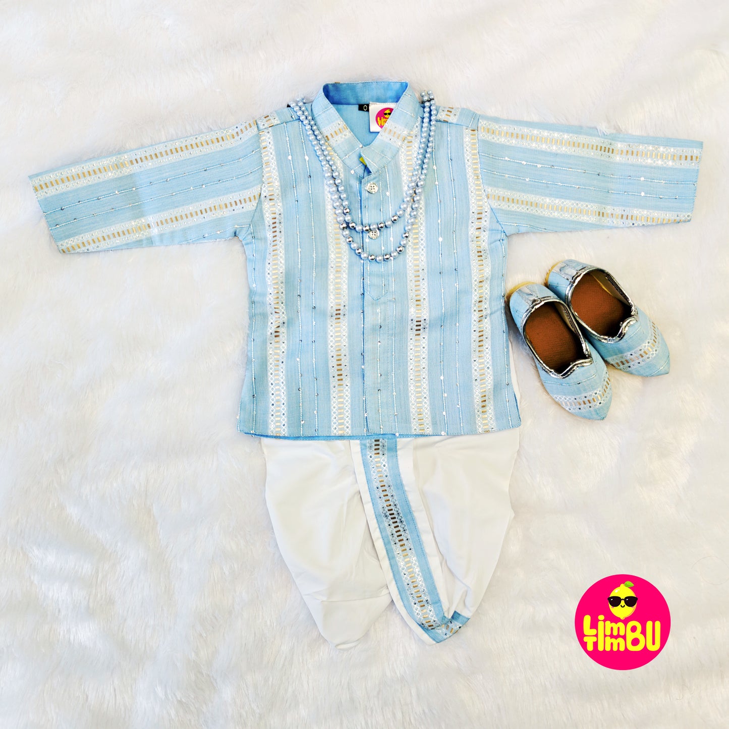 Limbu Timbu -Traditional Blue Kurta Set for a Boy