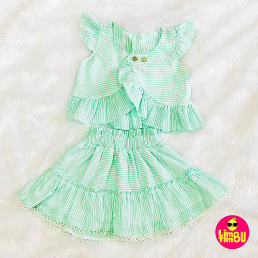 K2086 skirt top-Green