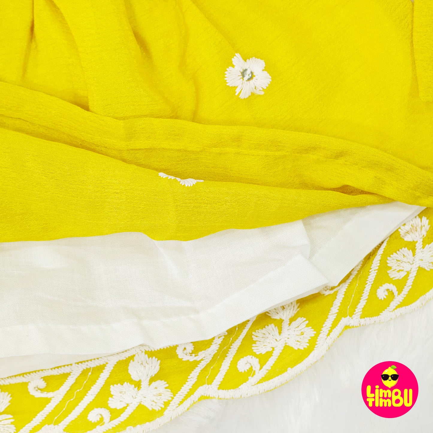 1458 Cotton Frock - Yellow