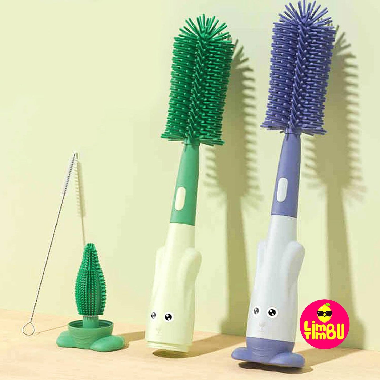 3 In 1 Silicone Brush Baby Bottle Cleaner Brush