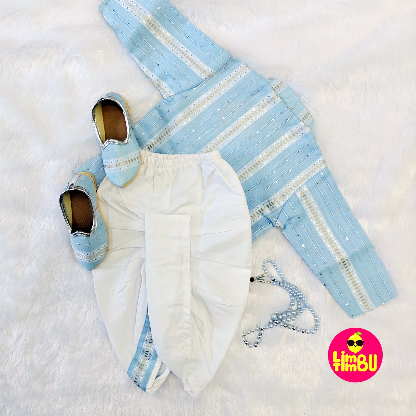 Limbu Timbu -Traditional Blue Kurta Set for a Boy