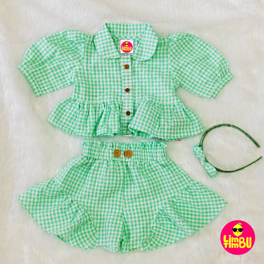 K2085 Divider skirt top-Green