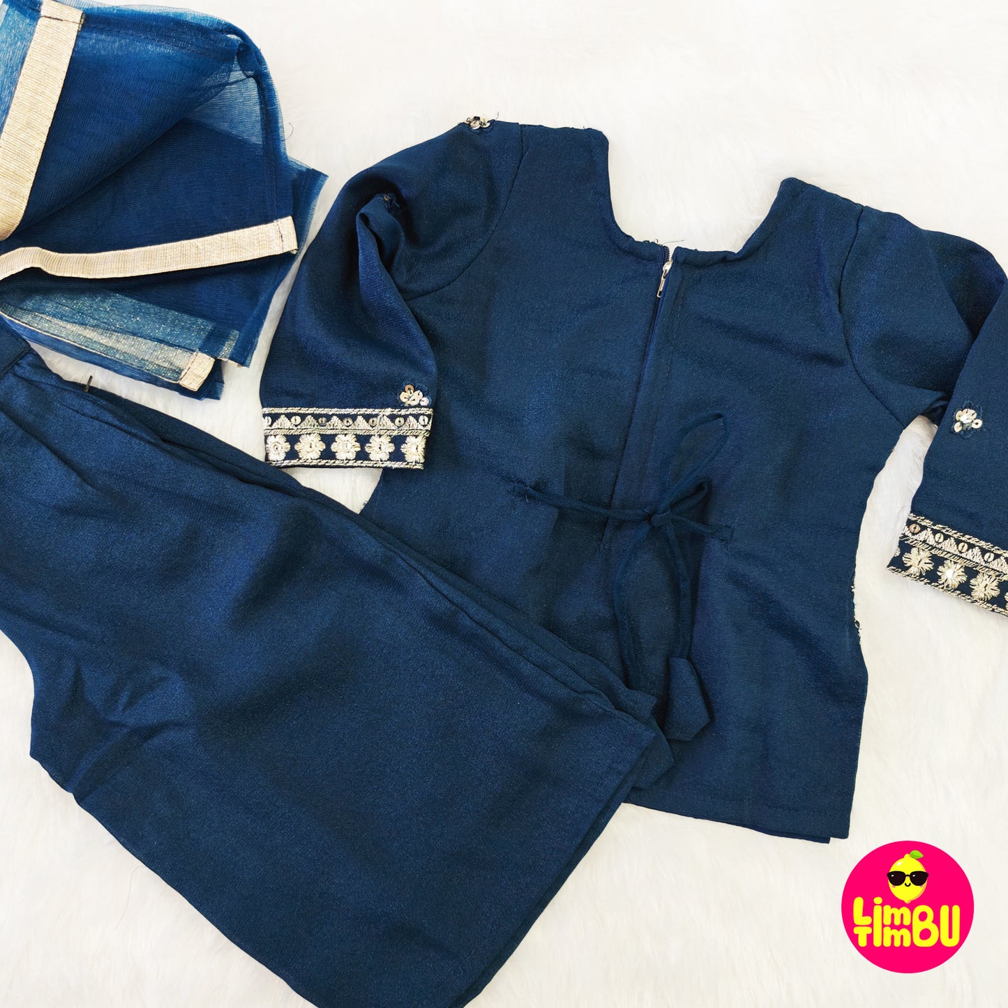 Limbu Timbu -Traditional Palazo Set Deep Blue