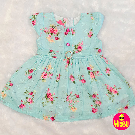 626 Cotton Frock- Blue