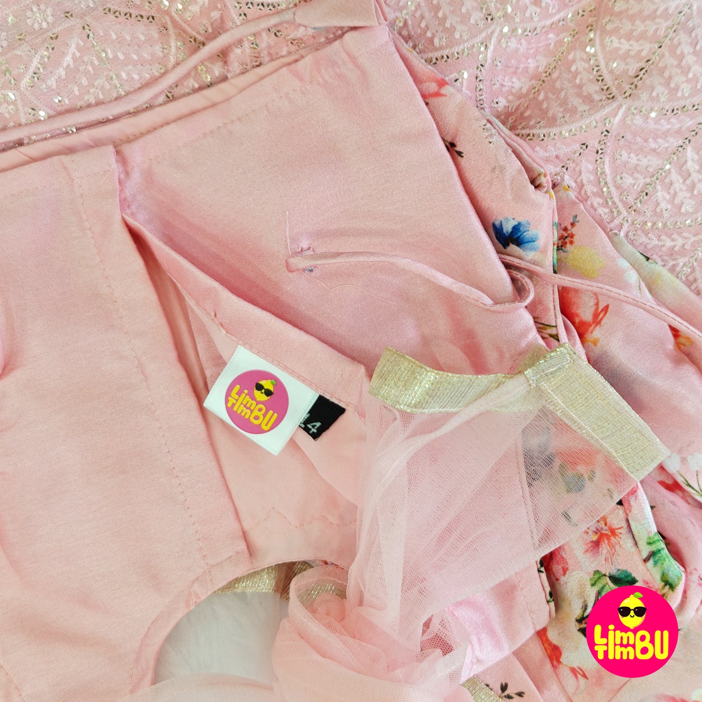 Limbu Timbu -Traditional Palazo Set Baby Pink