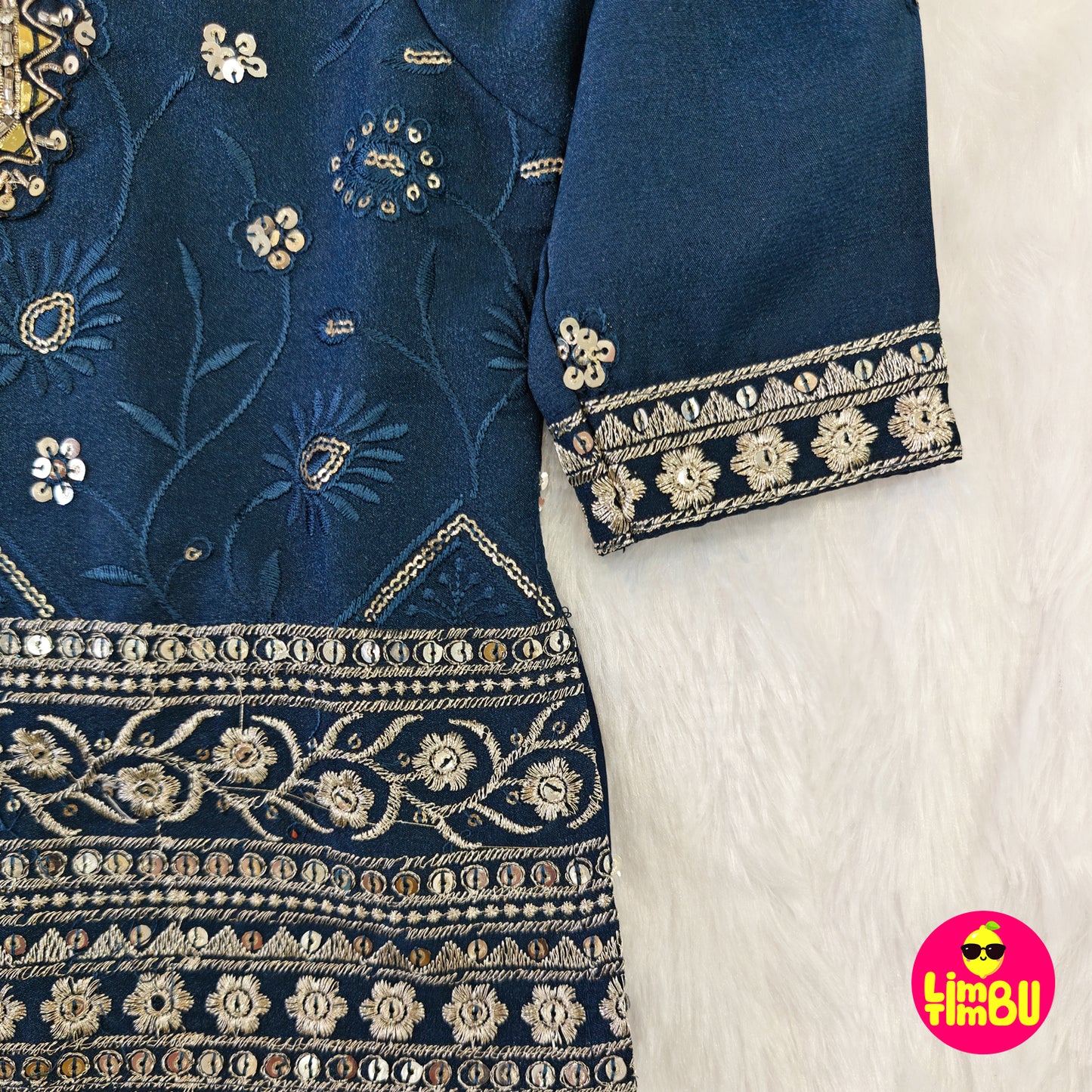 Limbu Timbu -Traditional Palazo Set Deep Blue
